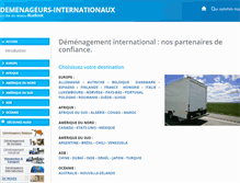 Tablet Screenshot of demenageurs-internationaux.be